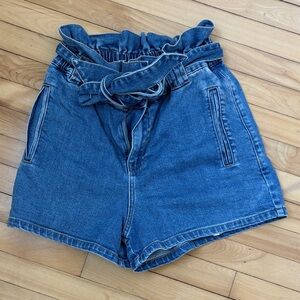 SUNCOO High Waist Denim Shorts with Belt